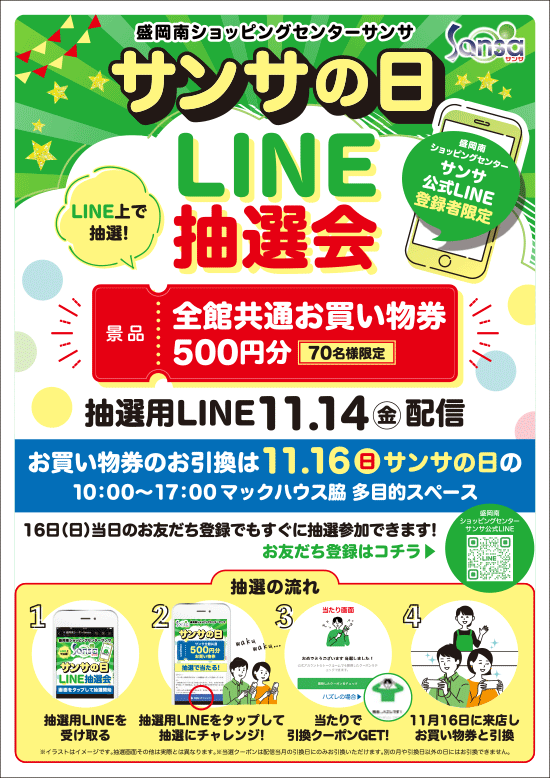 サンサの日・抽選会POP